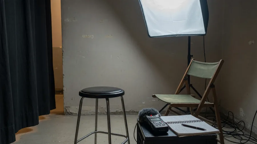 Quiet interview corner at an event